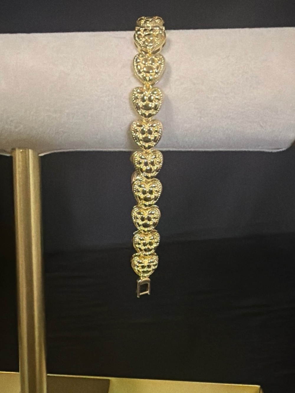 Gold plated Heart Link Bracelet - Elegant Women's Jewelry